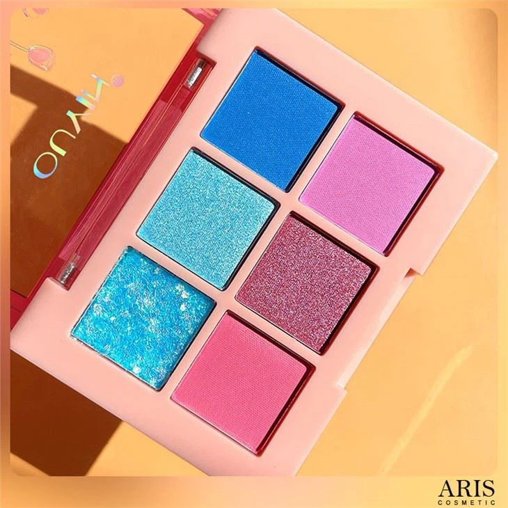 Six Eye Palette 6 Colors Eyeshadow Makeup Palette Matte Shimmer Glitter Pigment Eye Shadow Pallete